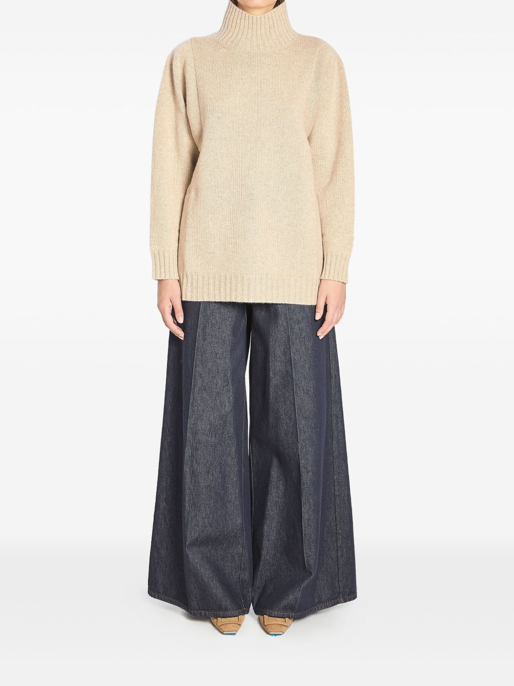 high-neck cashmere sweater - 2