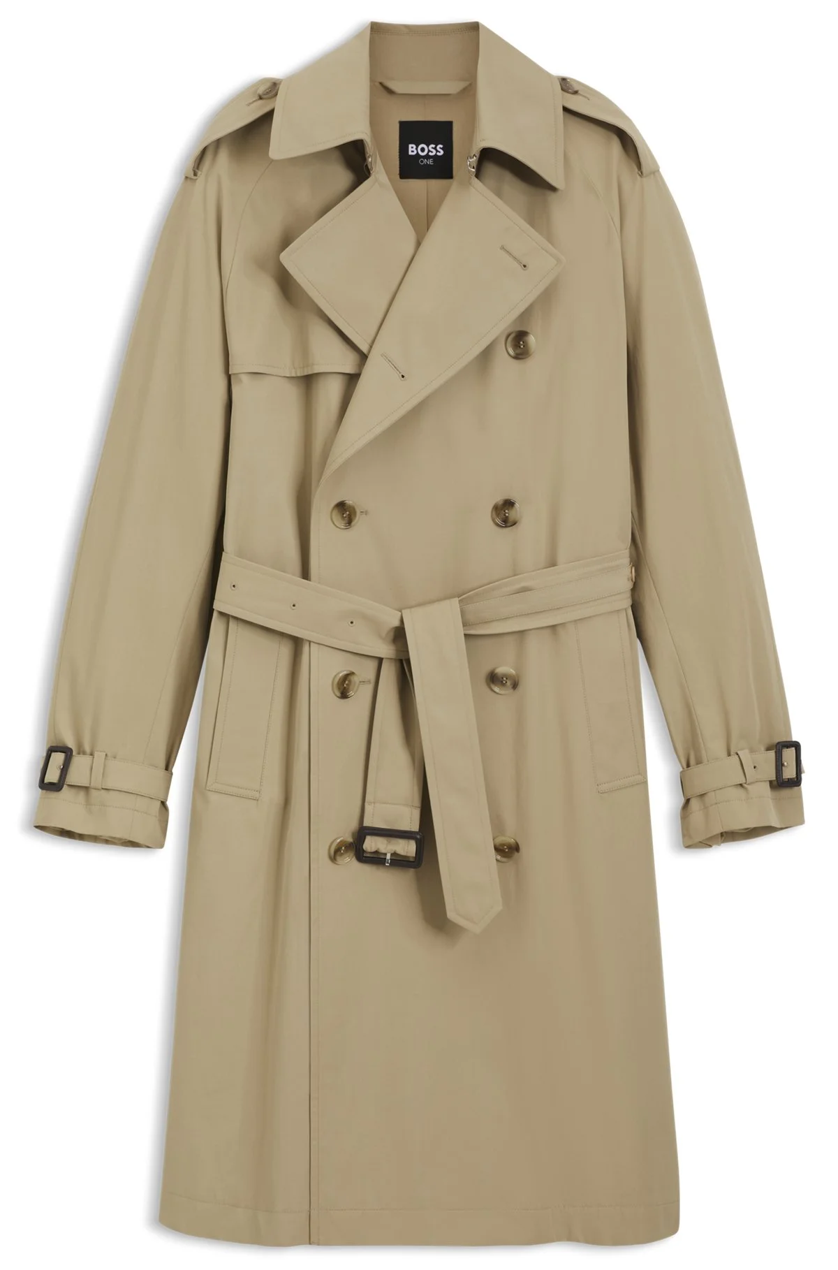 WATER-REPELLENT TRENCH COAT IN COTTON TWILL - 1