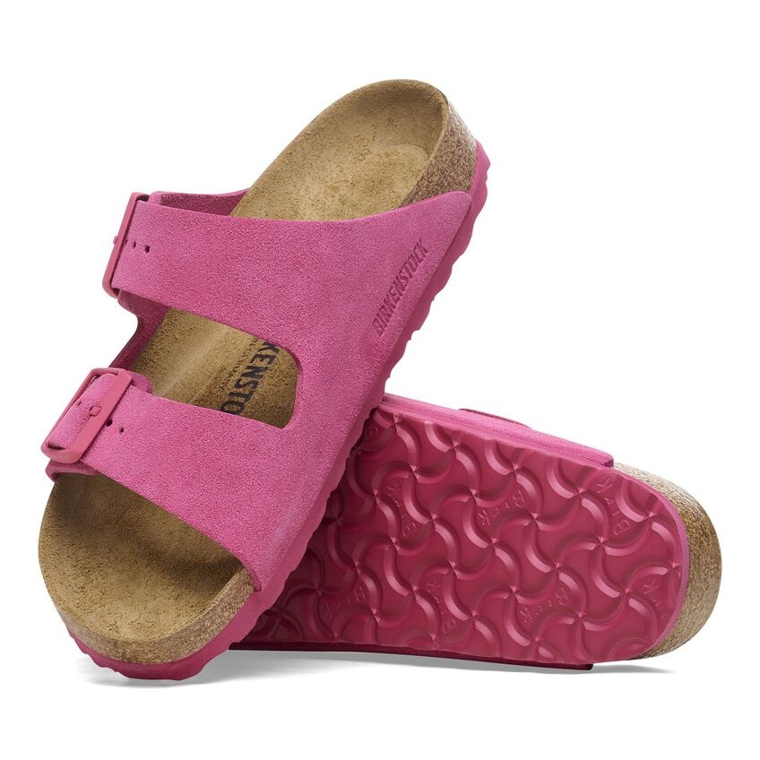 (WMNS) Birkenstock Arizona Suede Leather Sandals 'Fuchsia Tulip' 1027124 - 4
