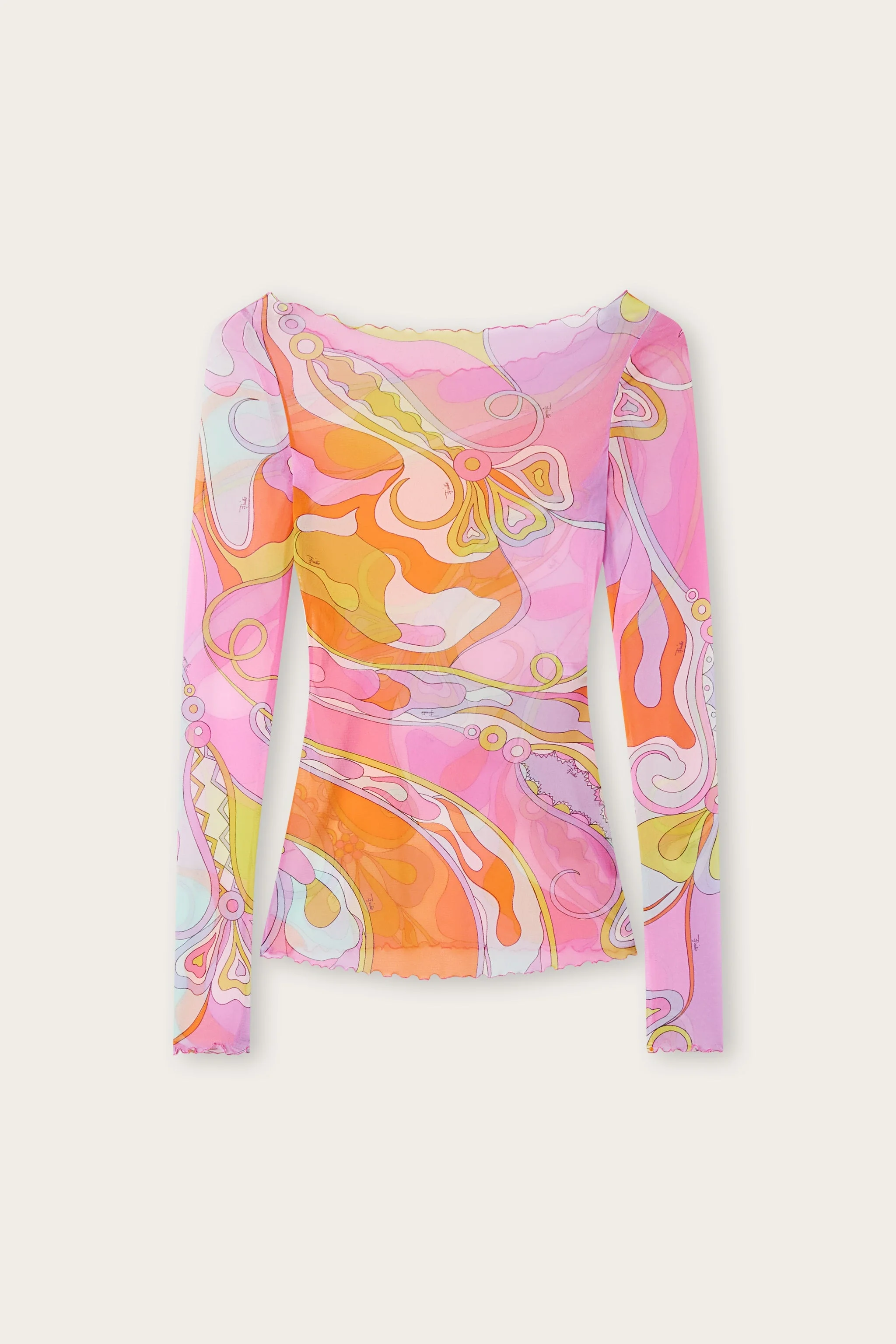 ORCHIDEE PRINT TULLE TOP - 1