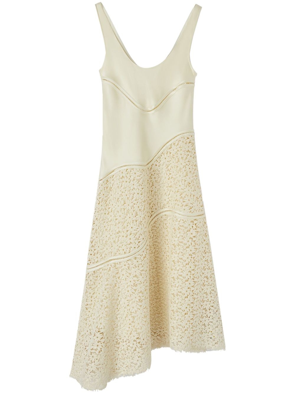 corded-lace sleeveless dress - 1