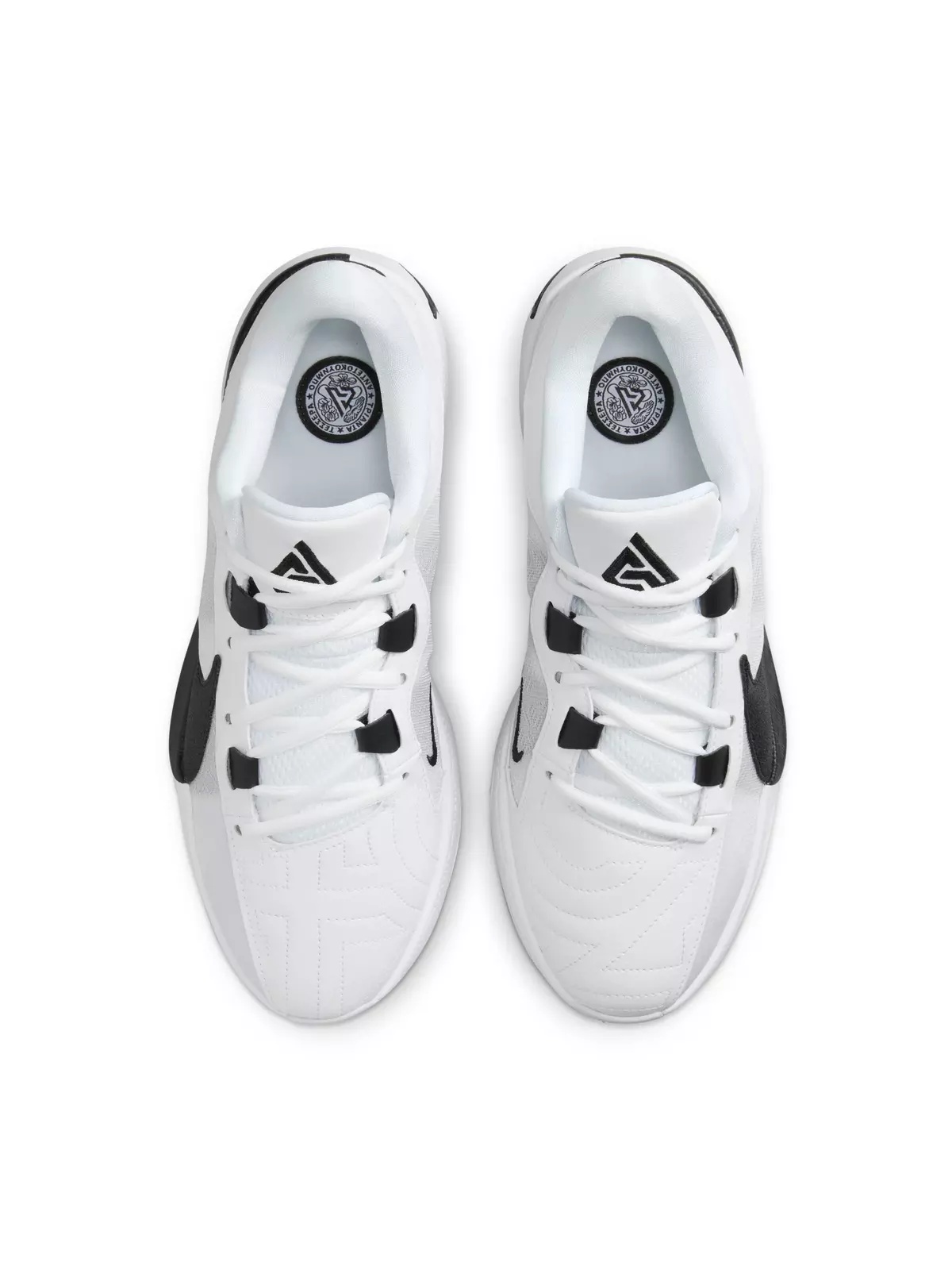 Zoom Freak 5 (Team) "White/Black/White" Men's Basketball Shoe - 4