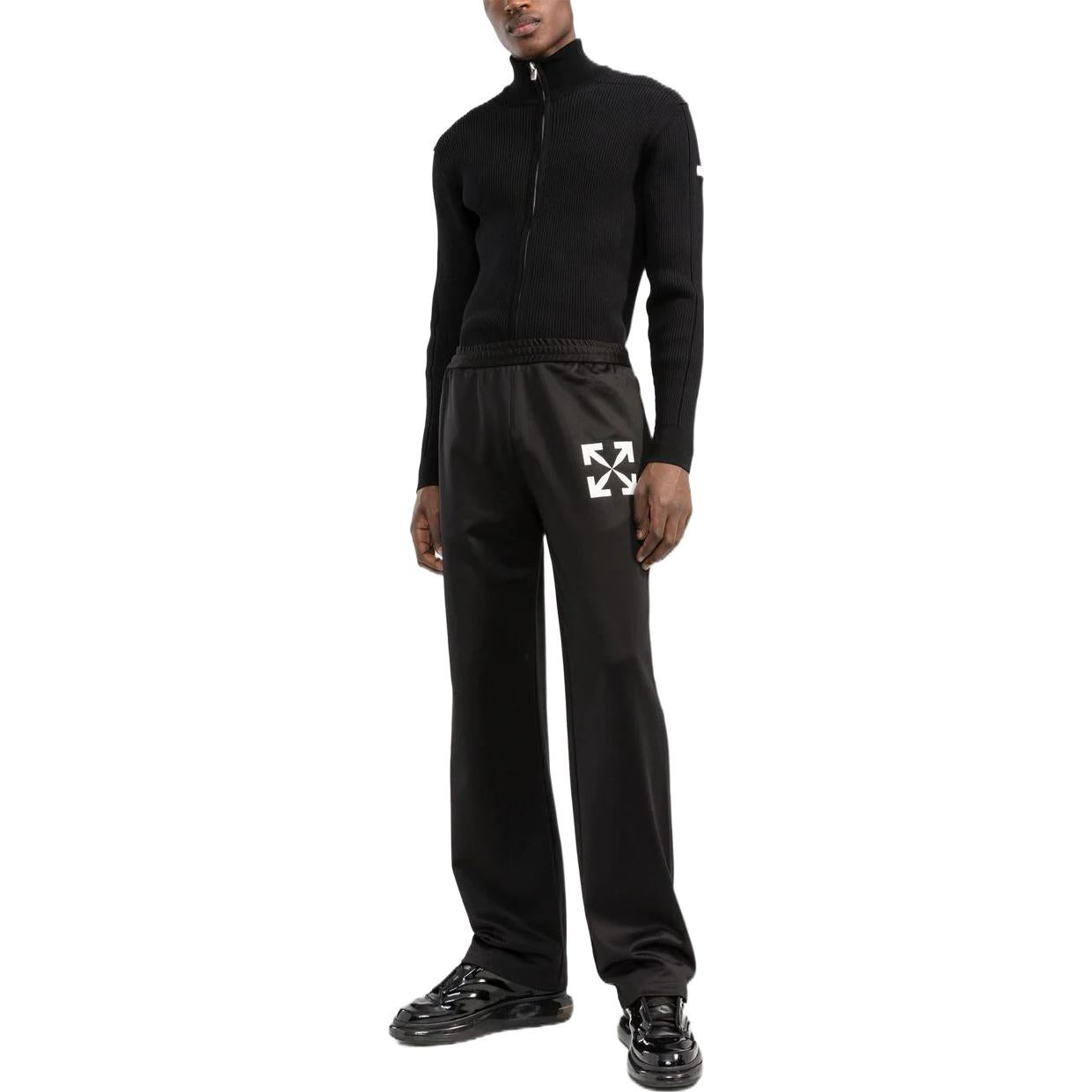 Men's Off-White FW22 Casual Arrow Pattern Sports Pants/Trousers/Joggers Black OMCJ018C99FAB0021001 - 2