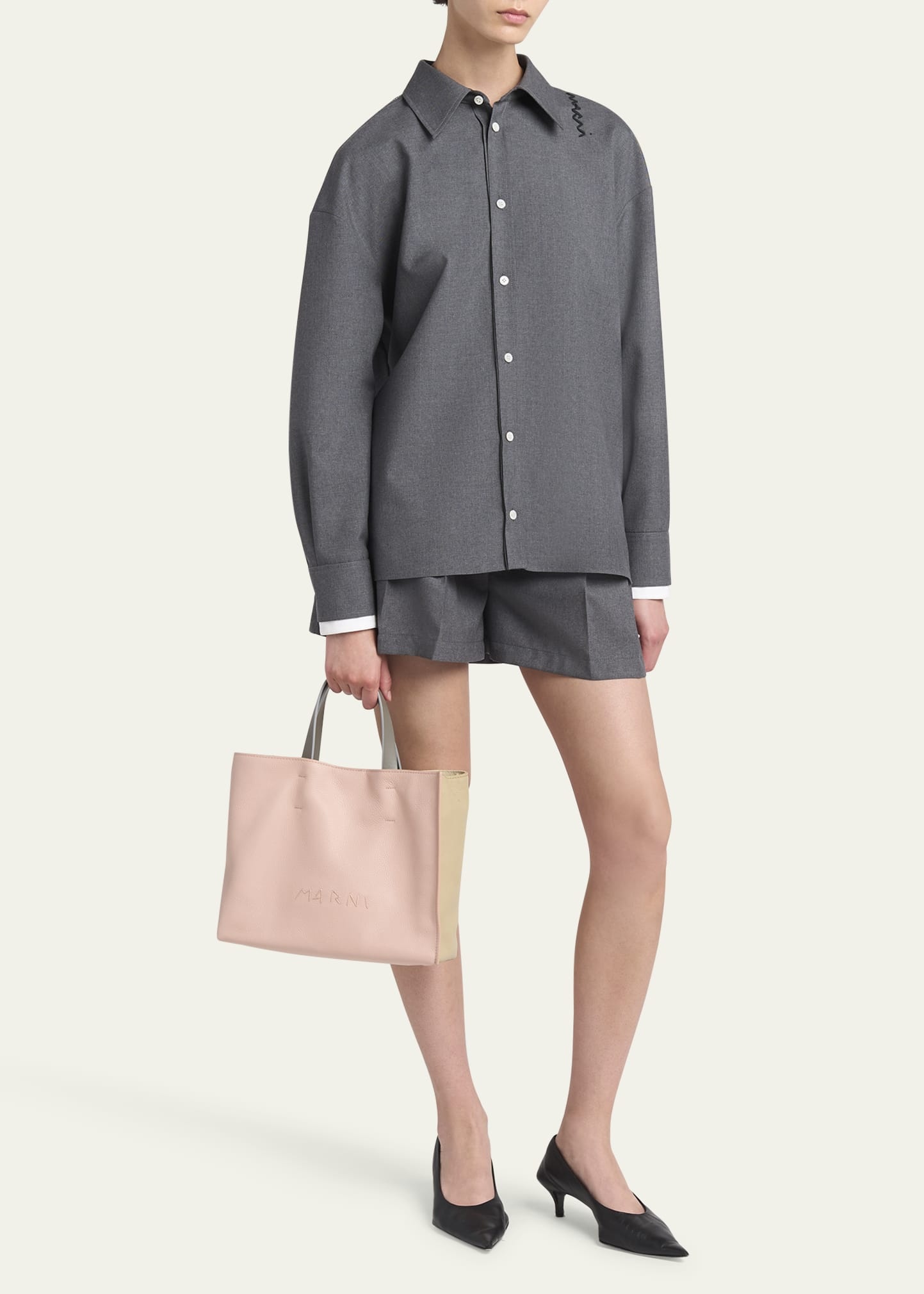 Museo Small East-West Colorblock Leather Tote Bag - 5