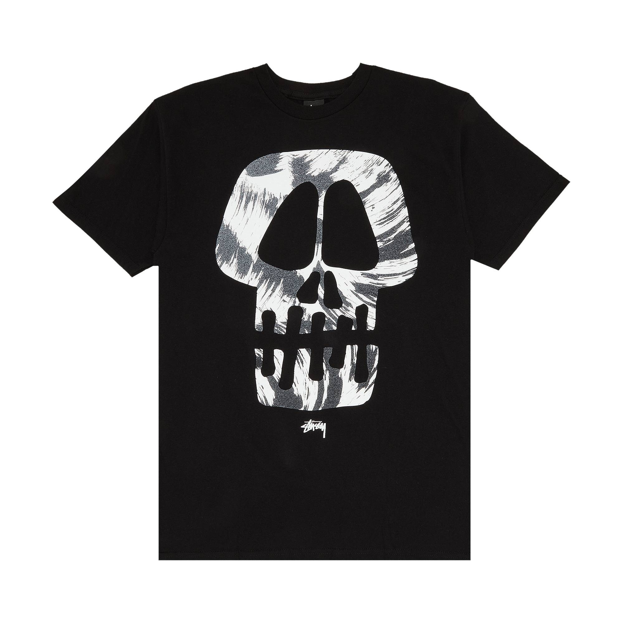 Stussy Brush Skull Tee 'Black' - 1