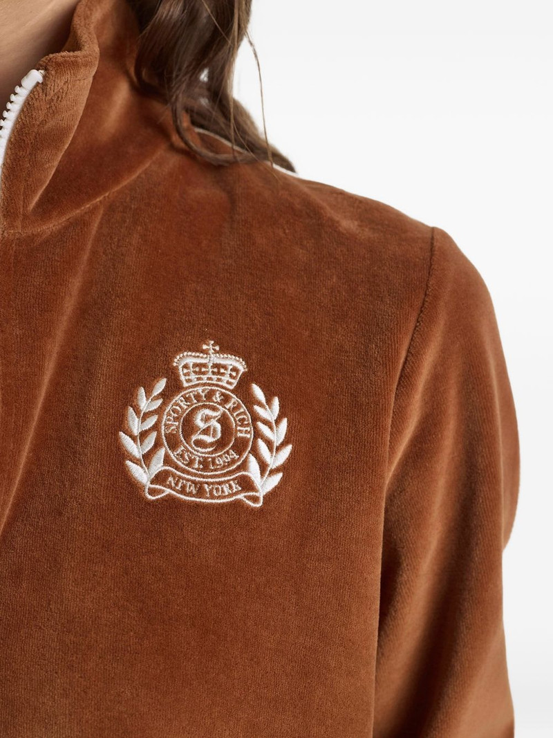 NY Crest Elio stripe logo-embroidered sweatershirt 4