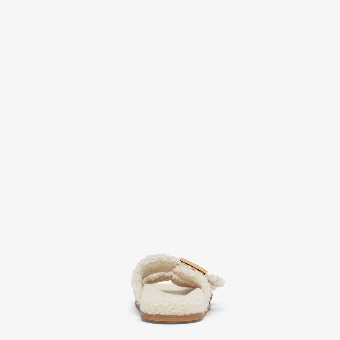 White sheepskin slides - 3