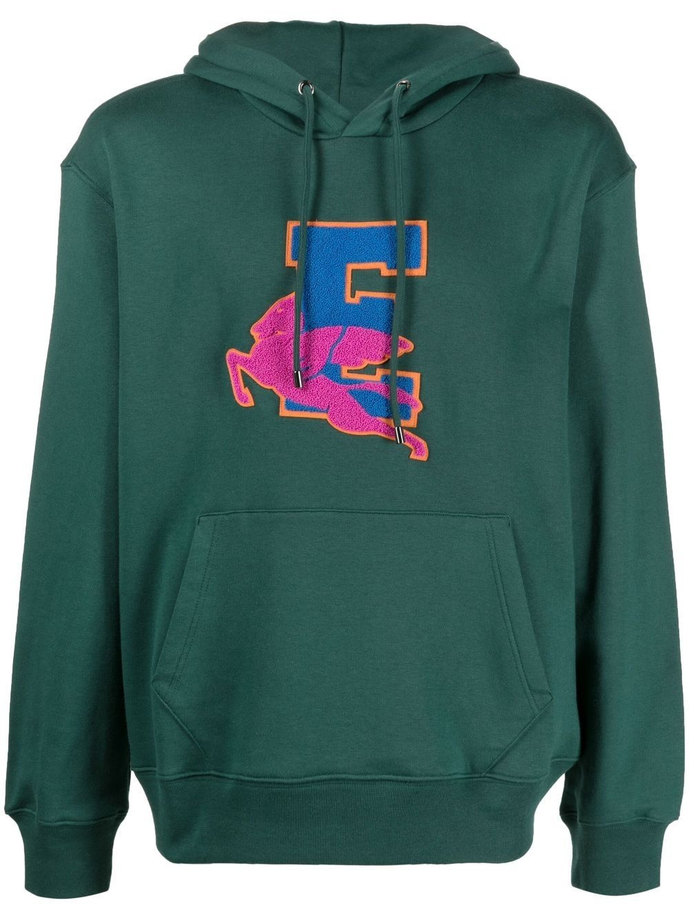 logo print hoodie - 1