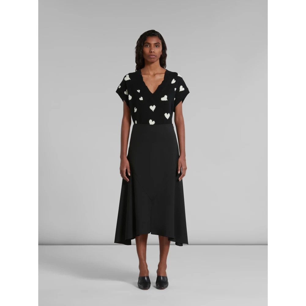 Marni ASYMMETRIC TROPICAL WOOL MIDI SKIRT | miinto | REVERSIBLE