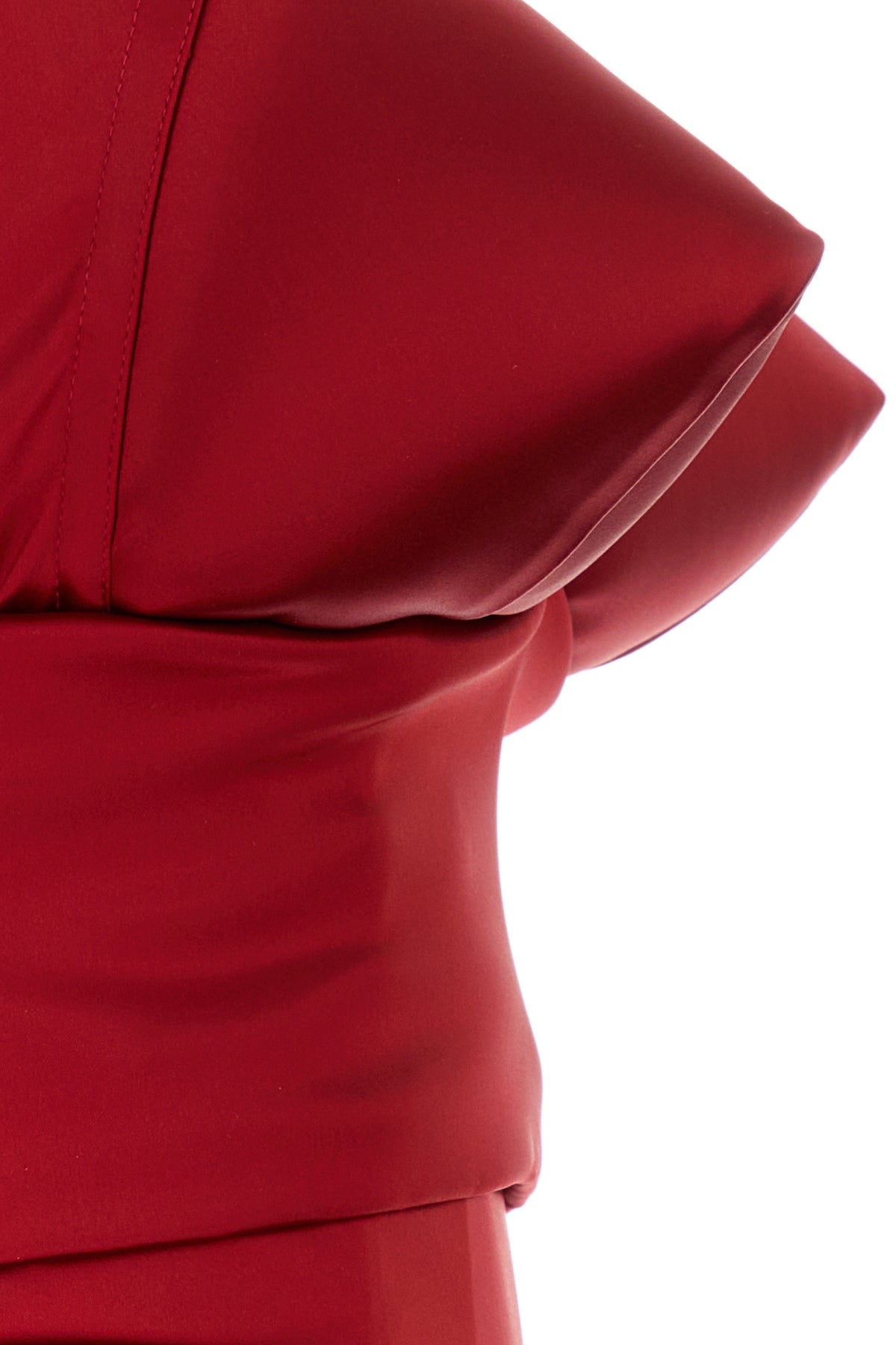 Red satin dress - 5