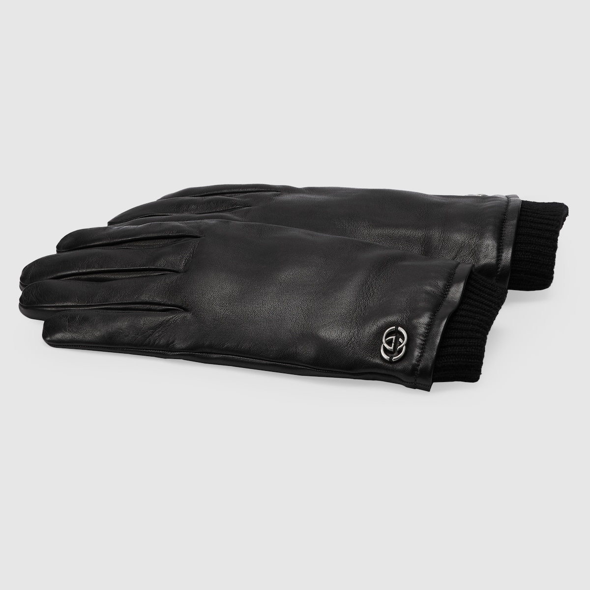 Leather gloves with Interlocking G - 2