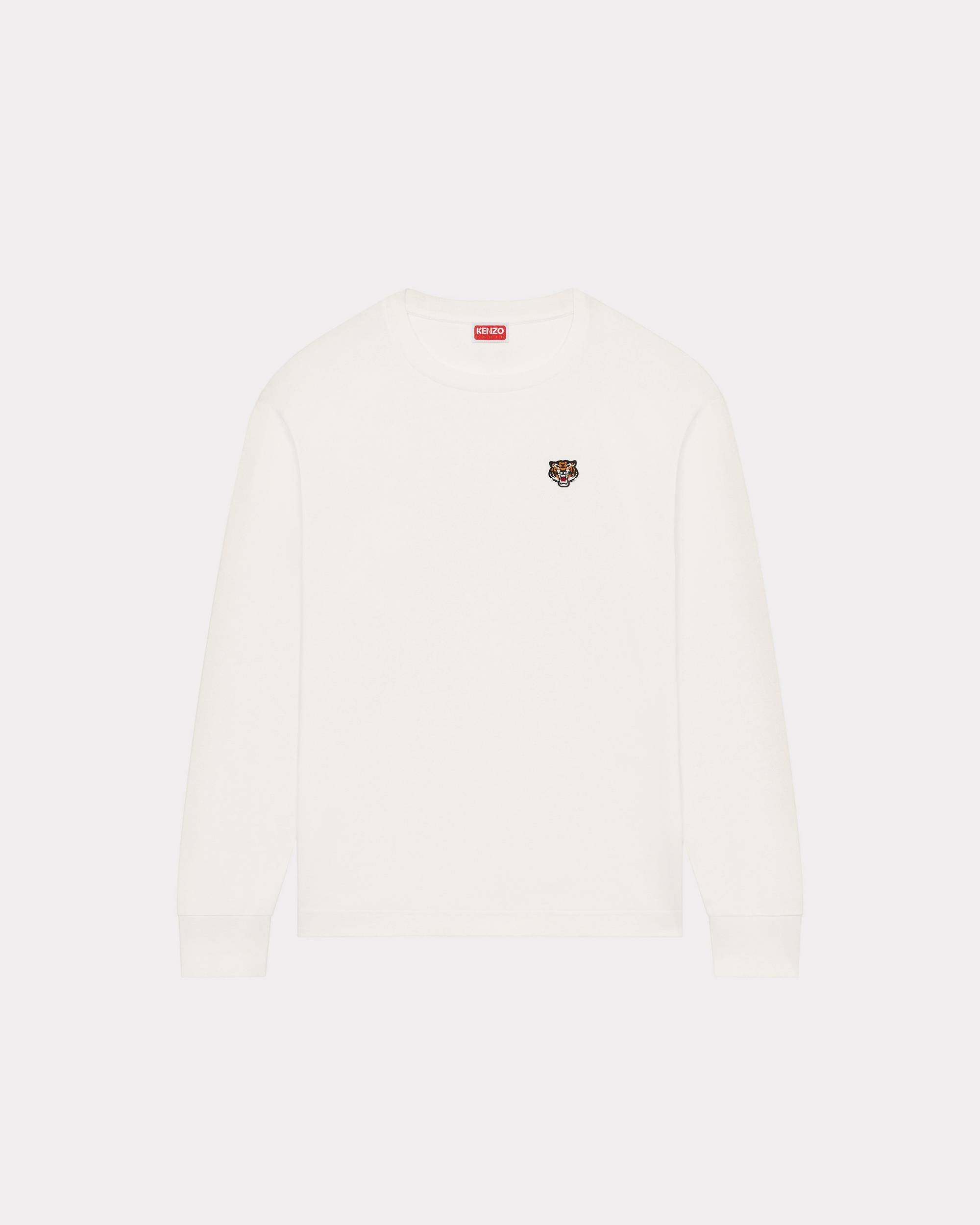 'Lucky Tiger Crest' embroidered long sleeve T-shirt - 1