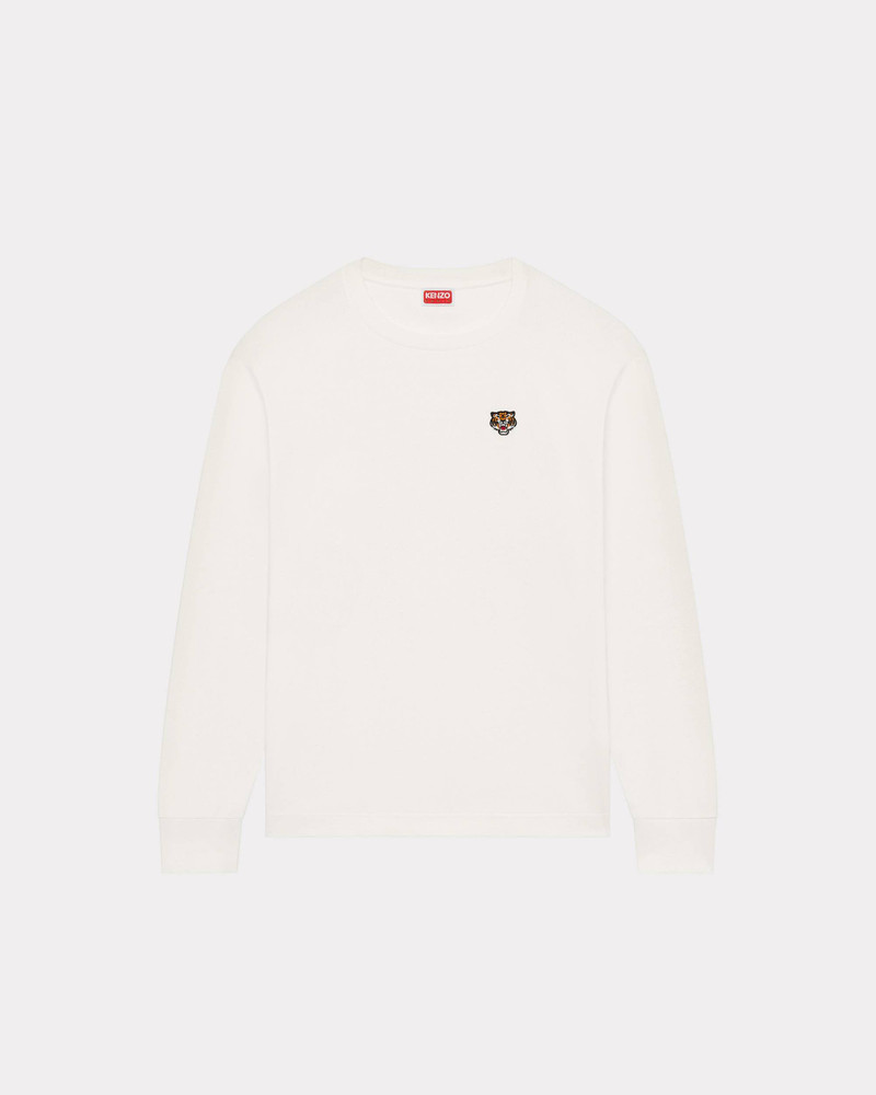 'Lucky Tiger Crest' embroidered long sleeve T-shirt 1