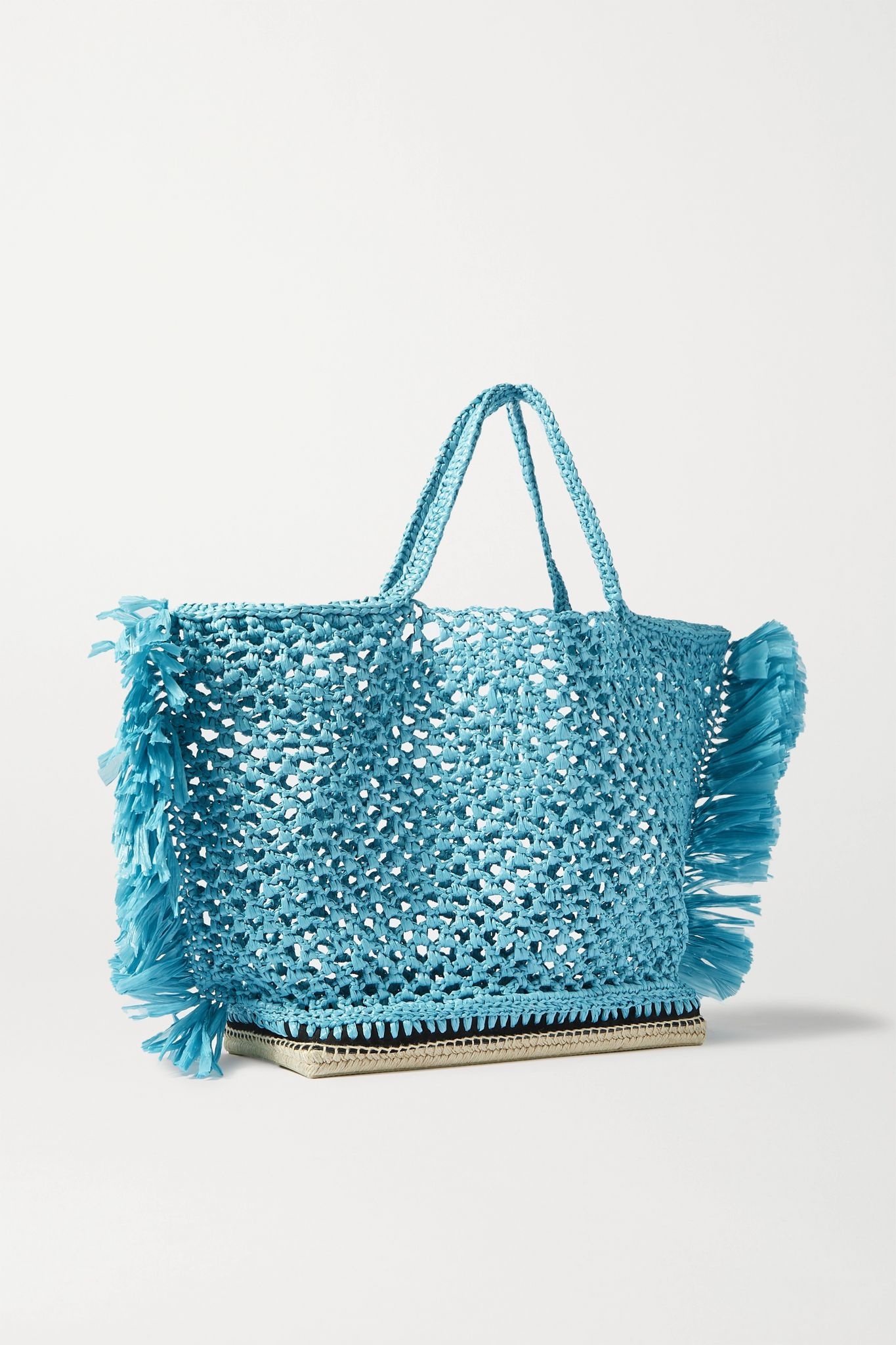 Espadrille large fringed raffia tote - 3