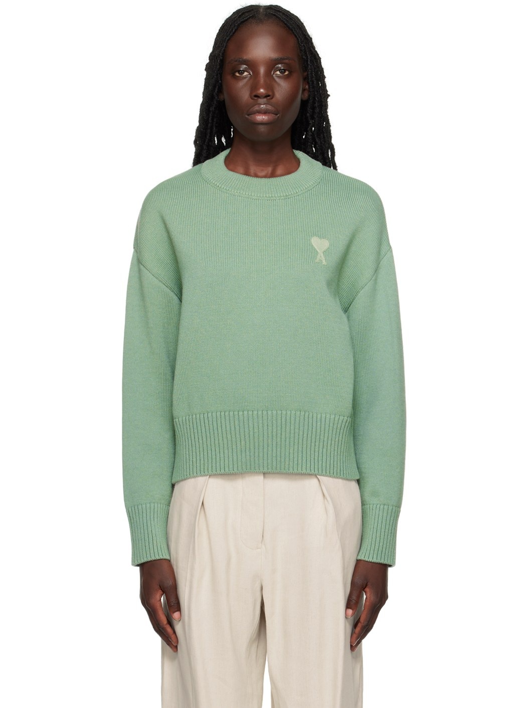 SSENSE Exclusive Green Ami de Cœur Sweater - 1