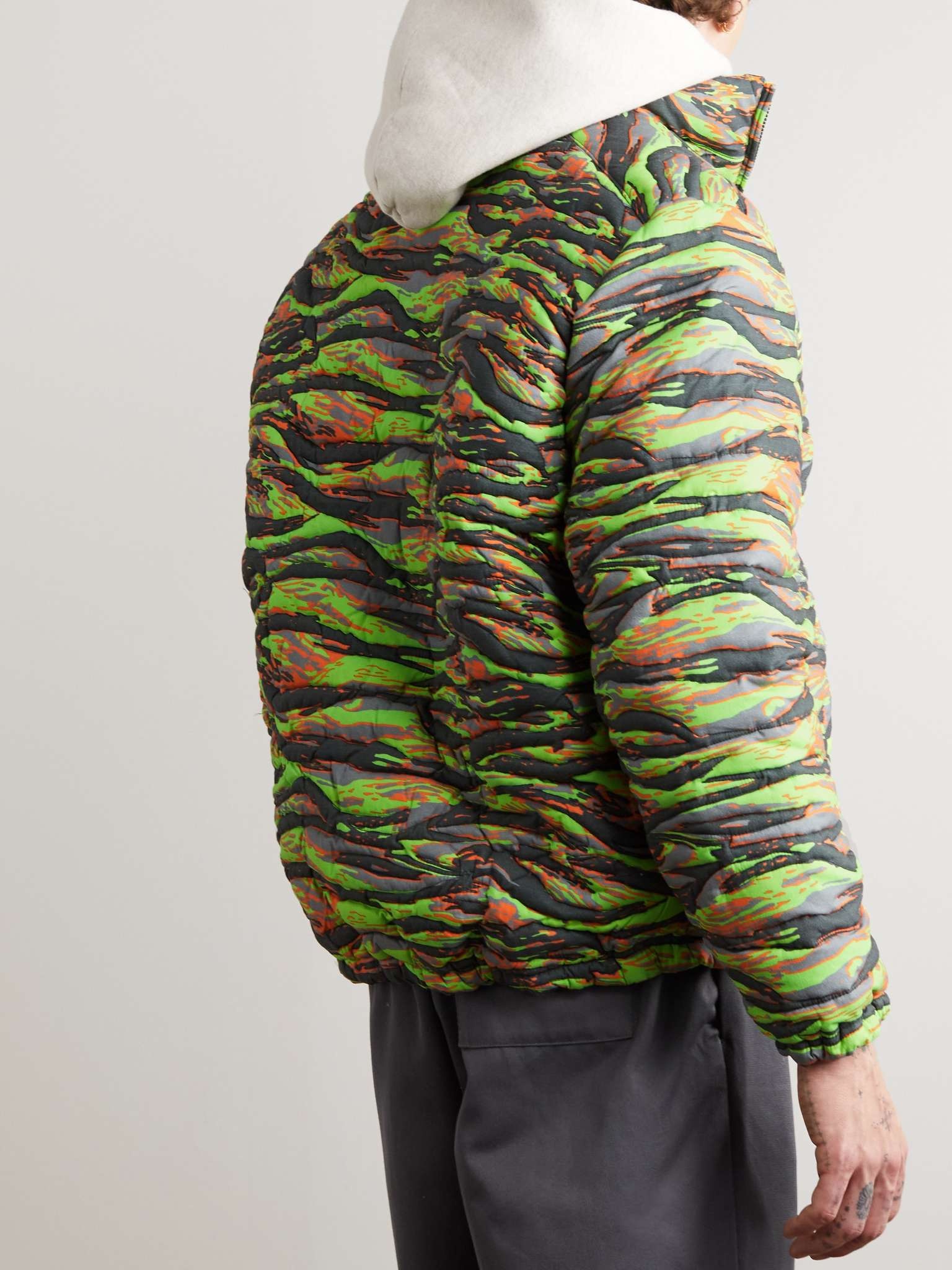 Printed Quilted Cotton-Jacquard Down Jacket - 4