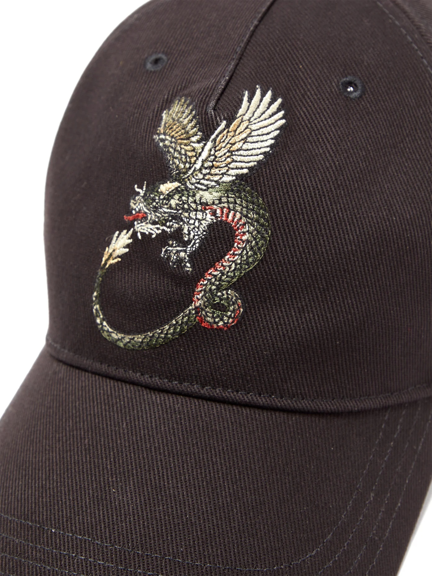 Embroidered-dragon baseball cap - 2