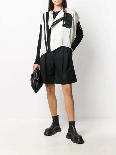 sacai asymmetric zipped blouse outlook