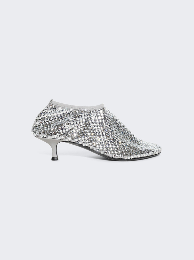 Minette Bezeled Micro Heel Pump Grey 1