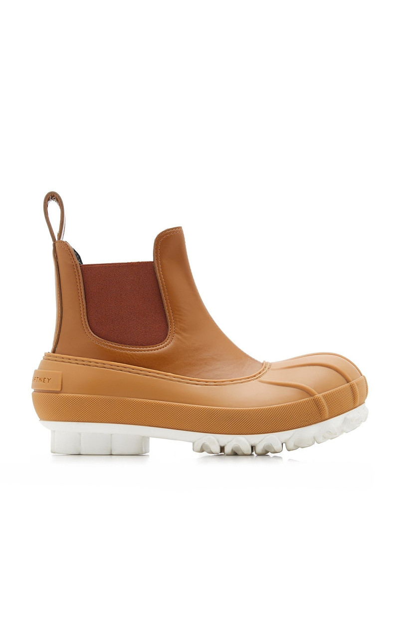 Duck rubber-trimmed vegetarian leather Chelsea boots - 1