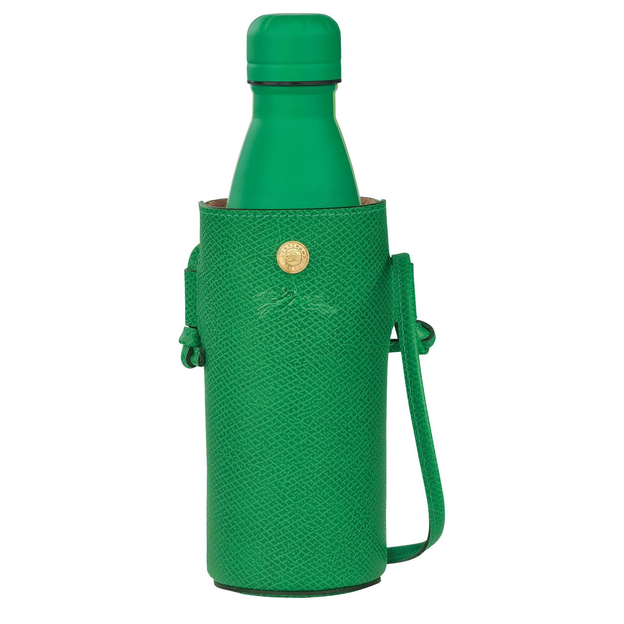 Épure Bottle holder Green - Leather - 1