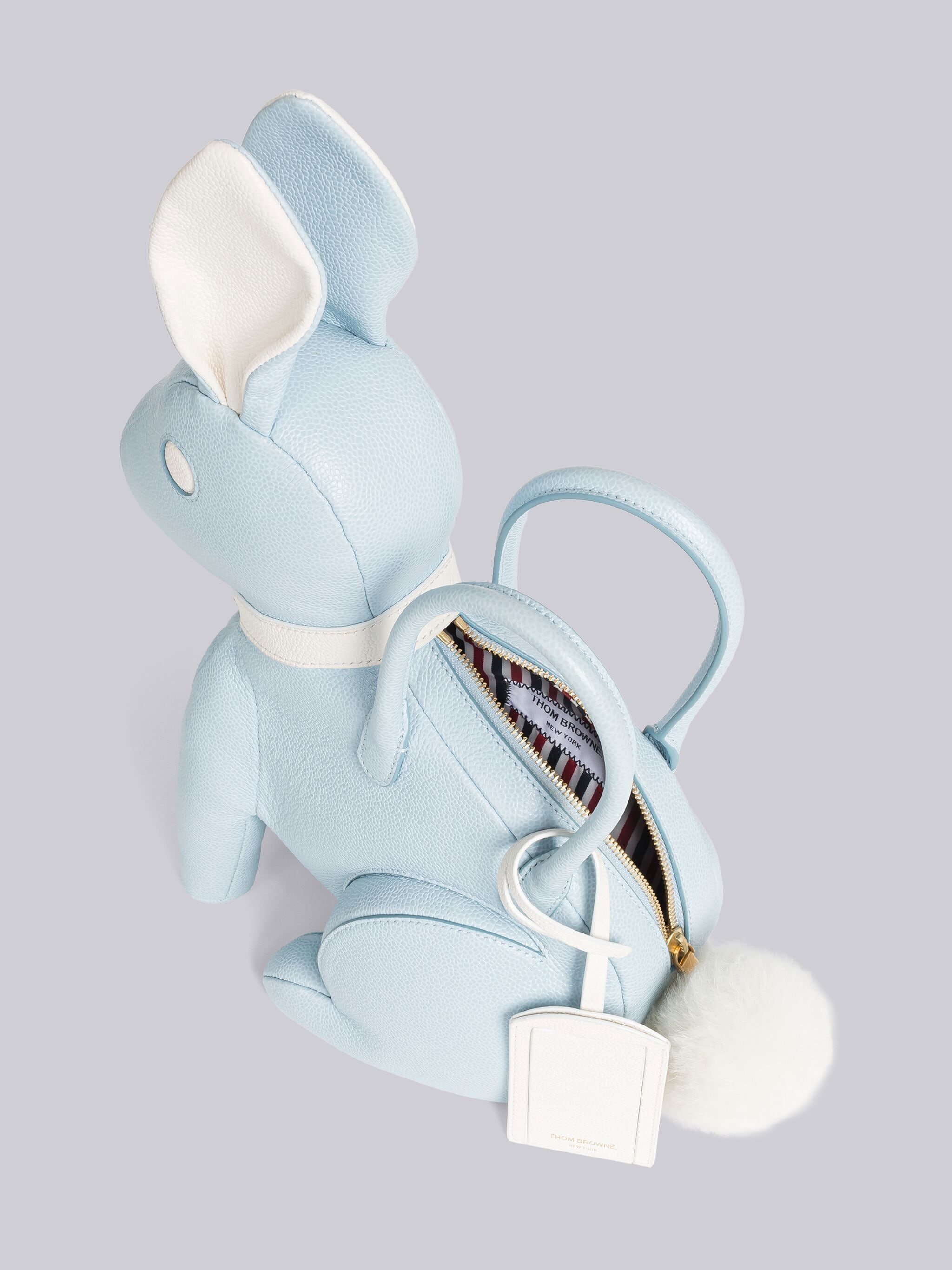 Pebble Grain Leather Rabbit Bag - 5