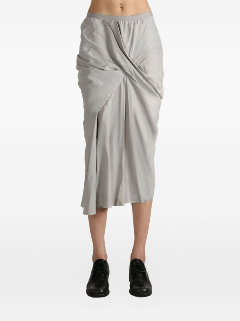 Rick Owens draped twisted skirt outlook