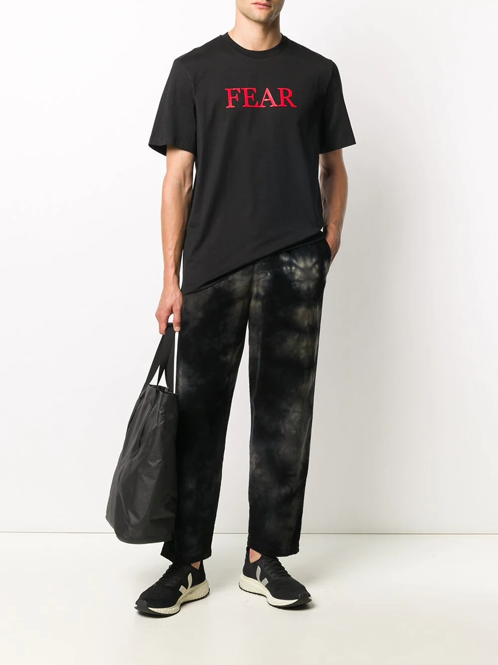 Fear print cotton T-shirt - 2