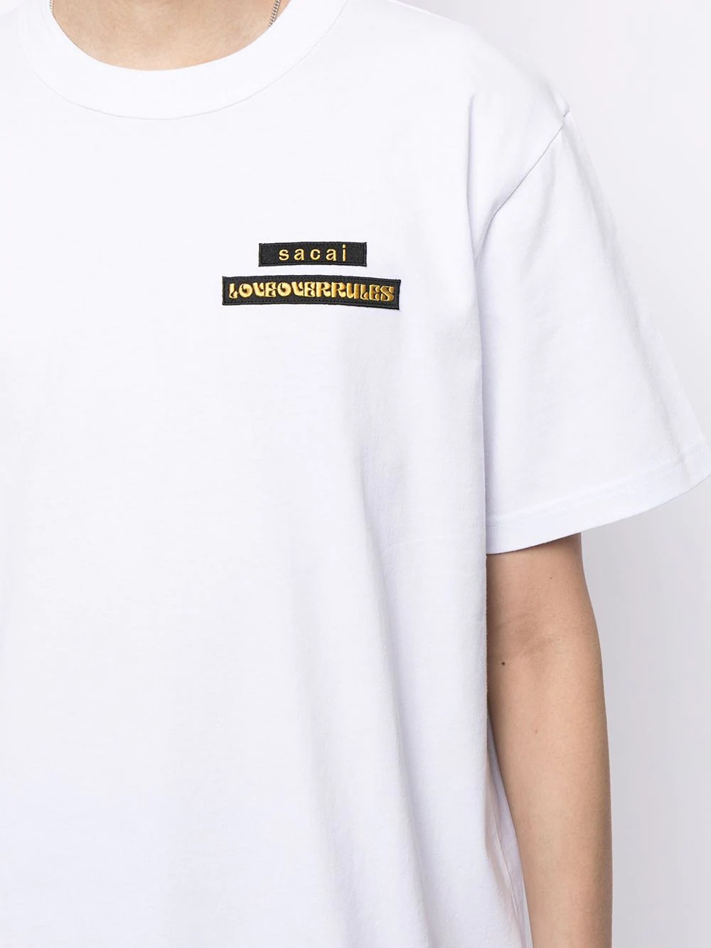 logo-patch oversized cotton T-shirt - 5