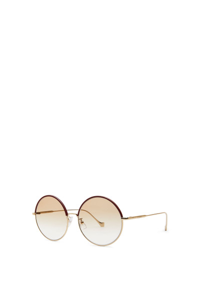 Loewe Round Sunglasses in metal and calfskin outlook