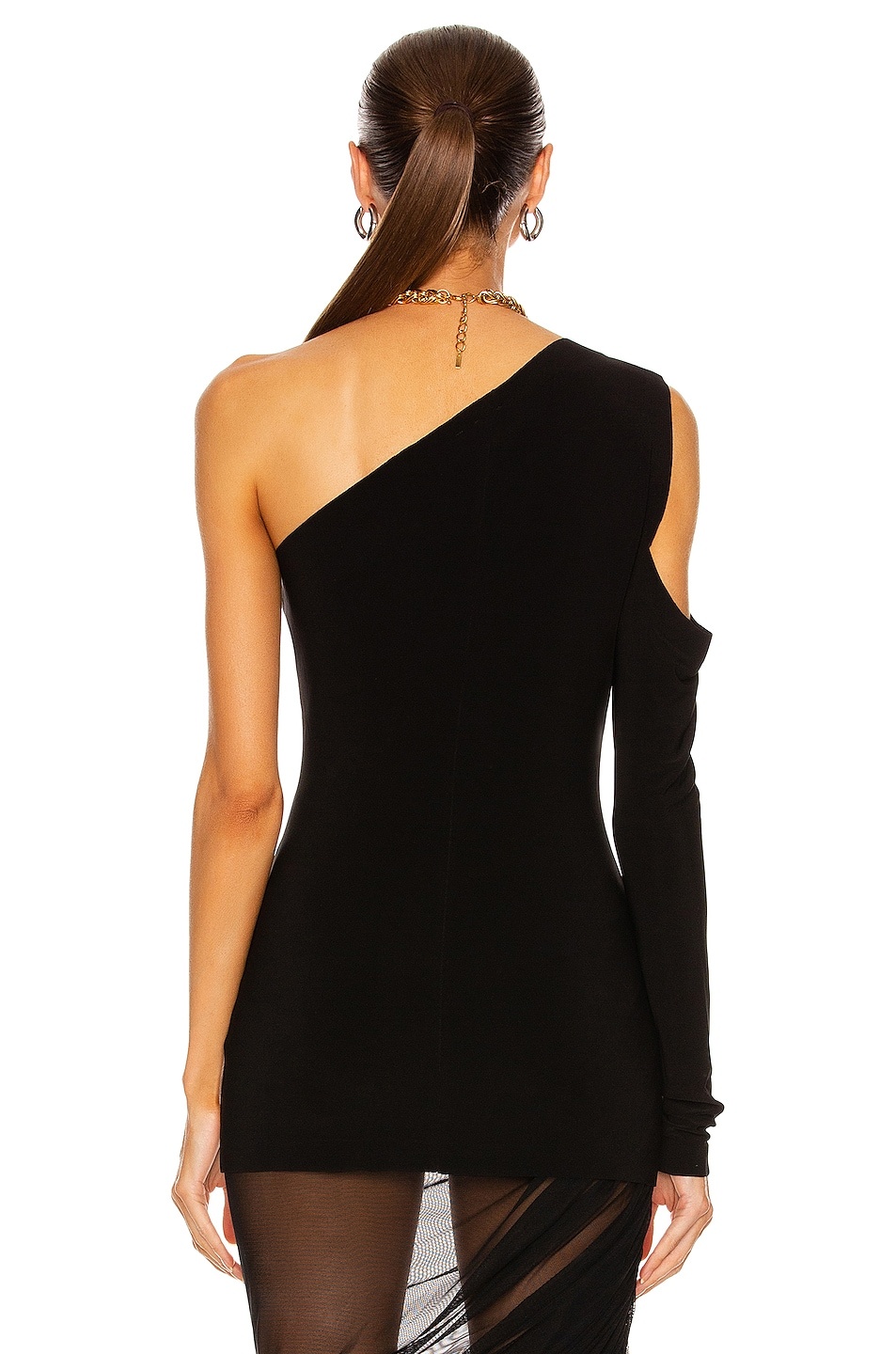 One Shoulder One Sleeve Top - 4
