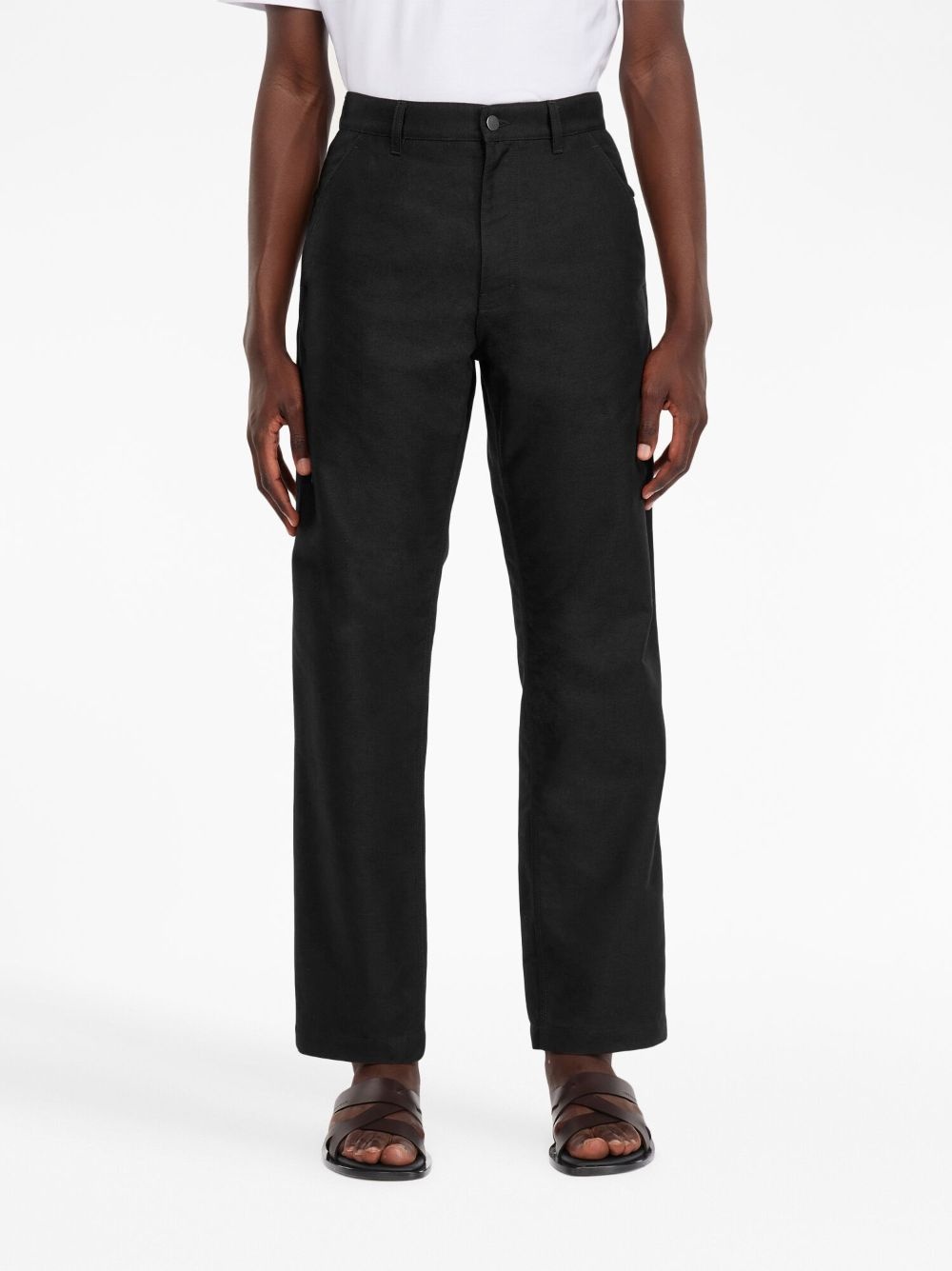 straight-leg chino trousers - 3
