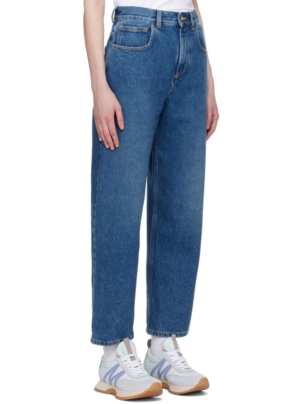 Indigo Five-Pocket Jeans - 2