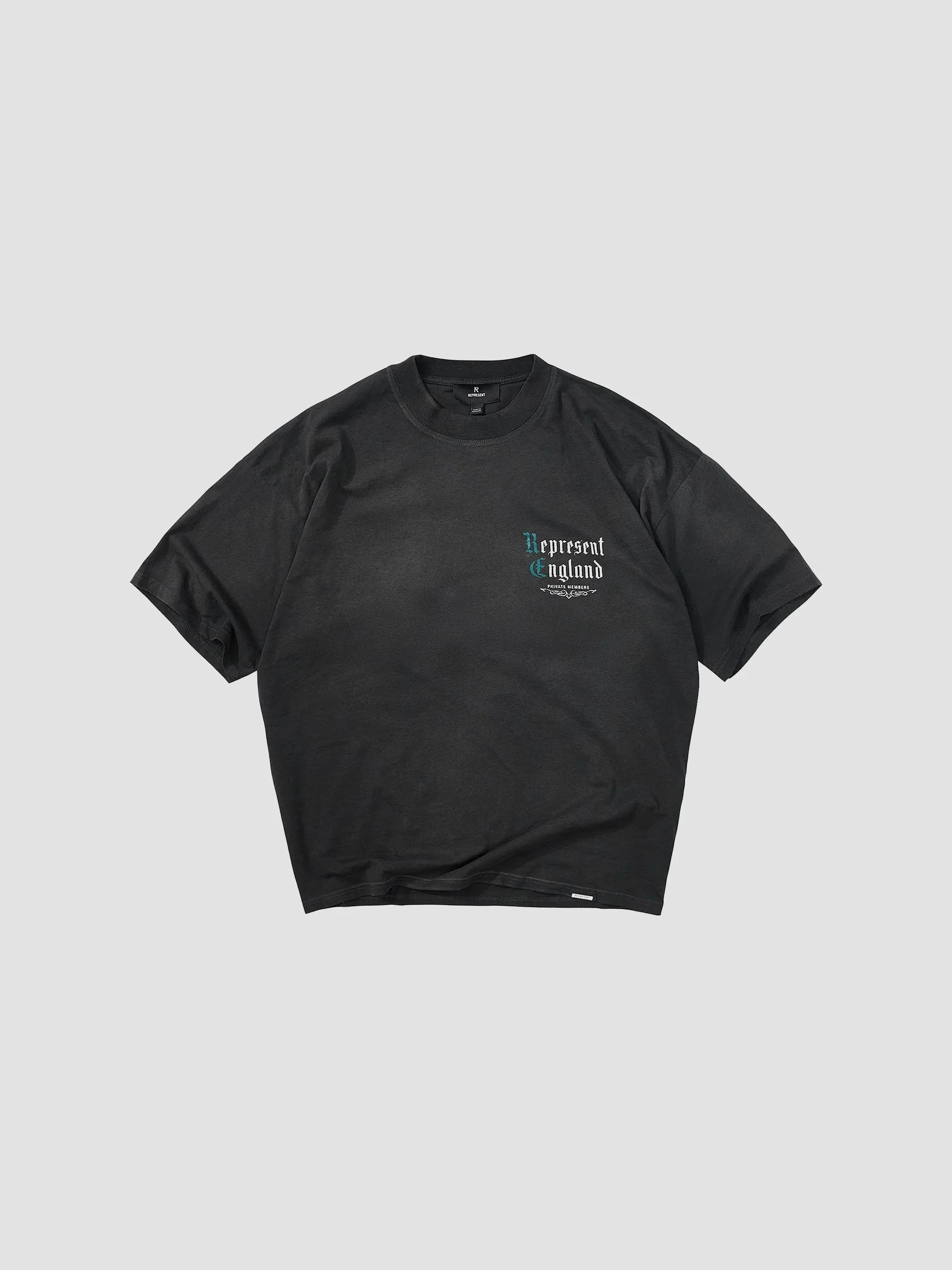 Men's Private Members Cotton-Blend T-Shirt - Stained Black - 1