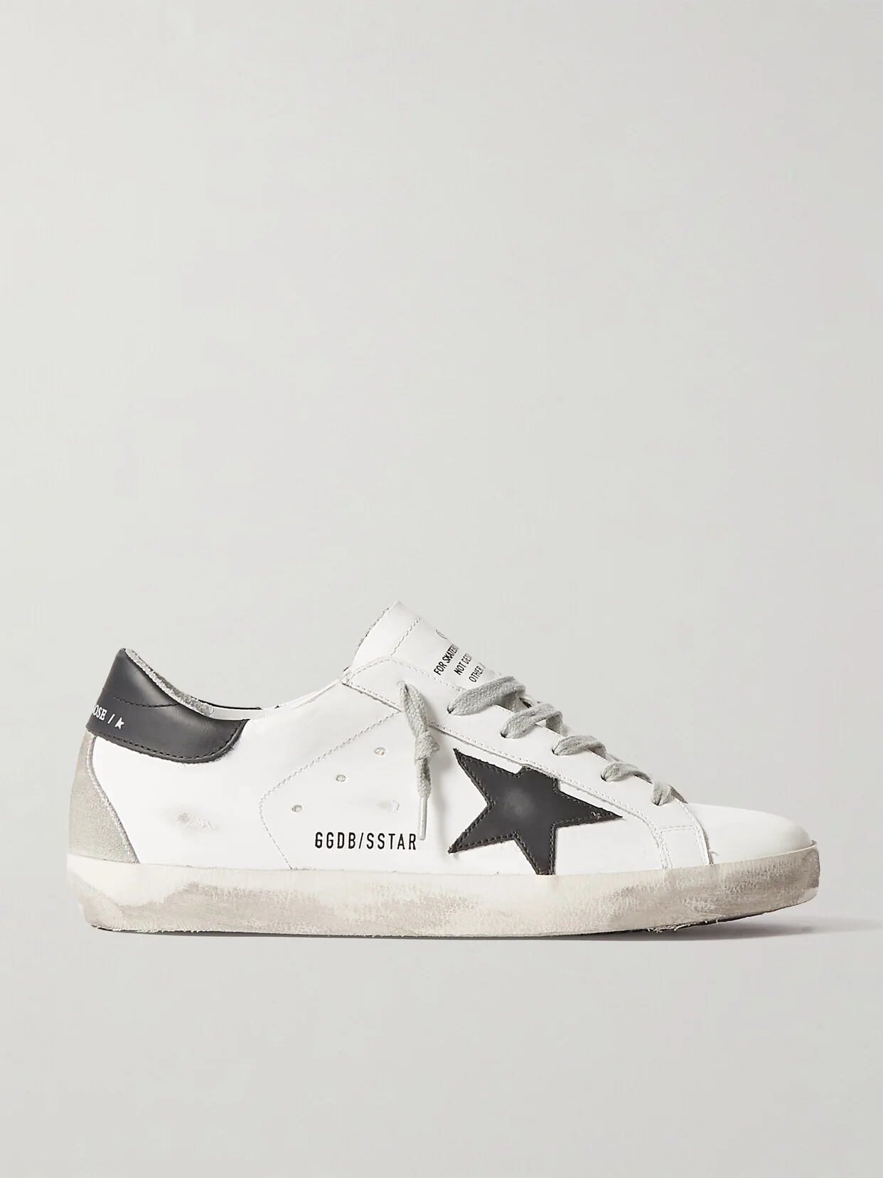 Superstar Distressed Leather Sneakers - 1