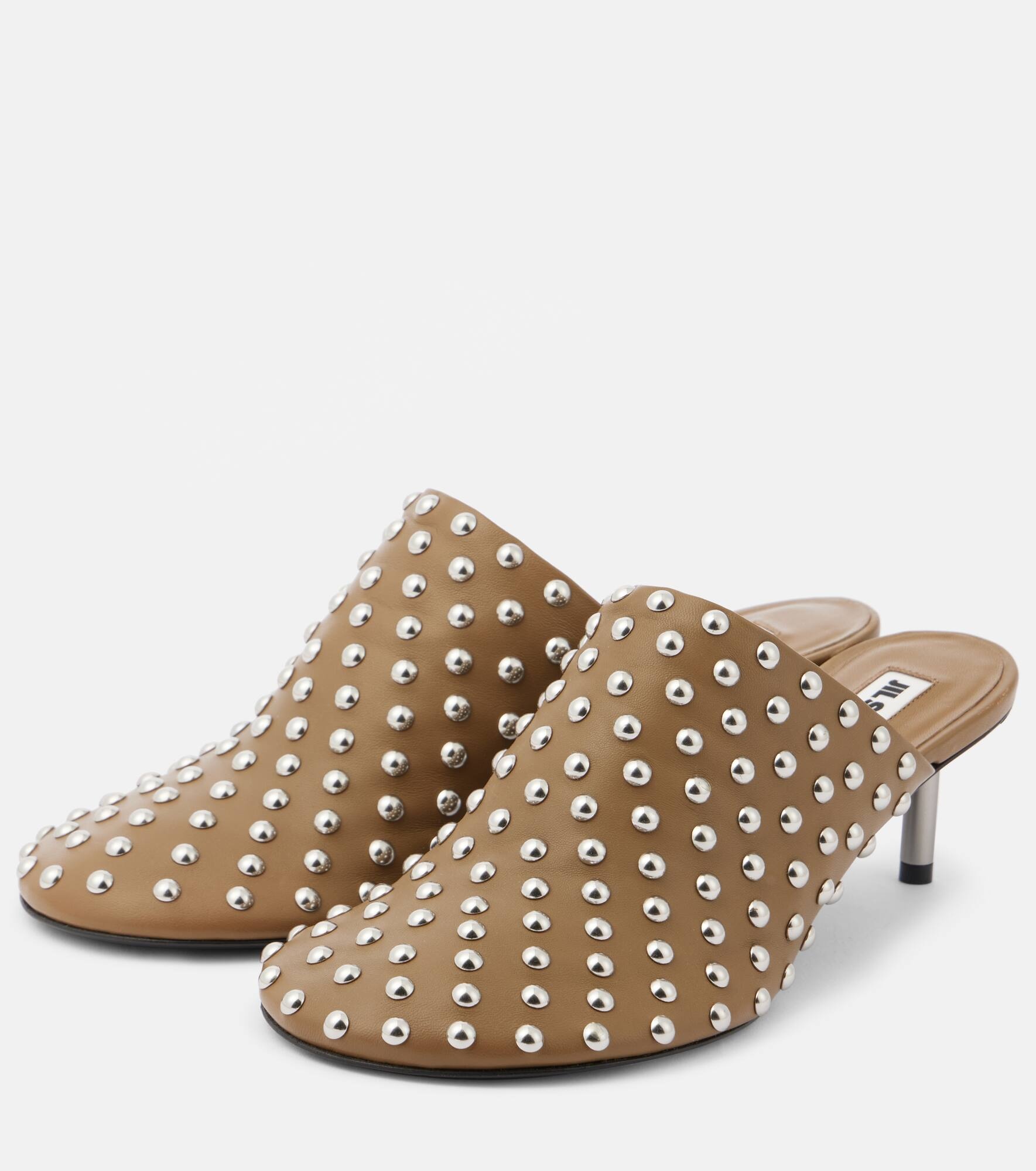 Studded leather mules - 4