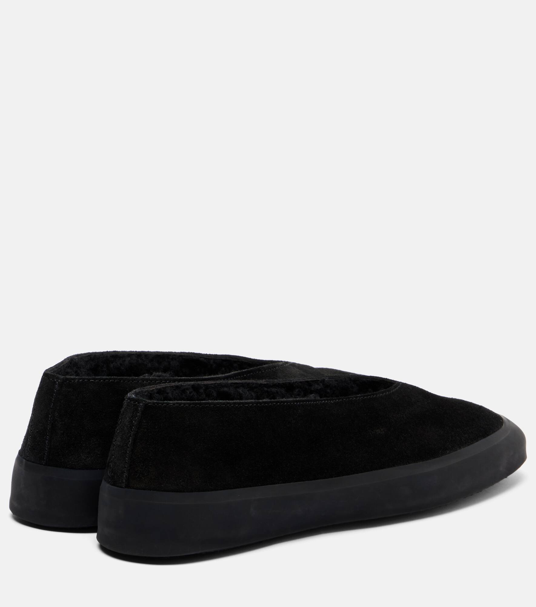 Apres Ski shearling-lined suede ballet flats - 2
