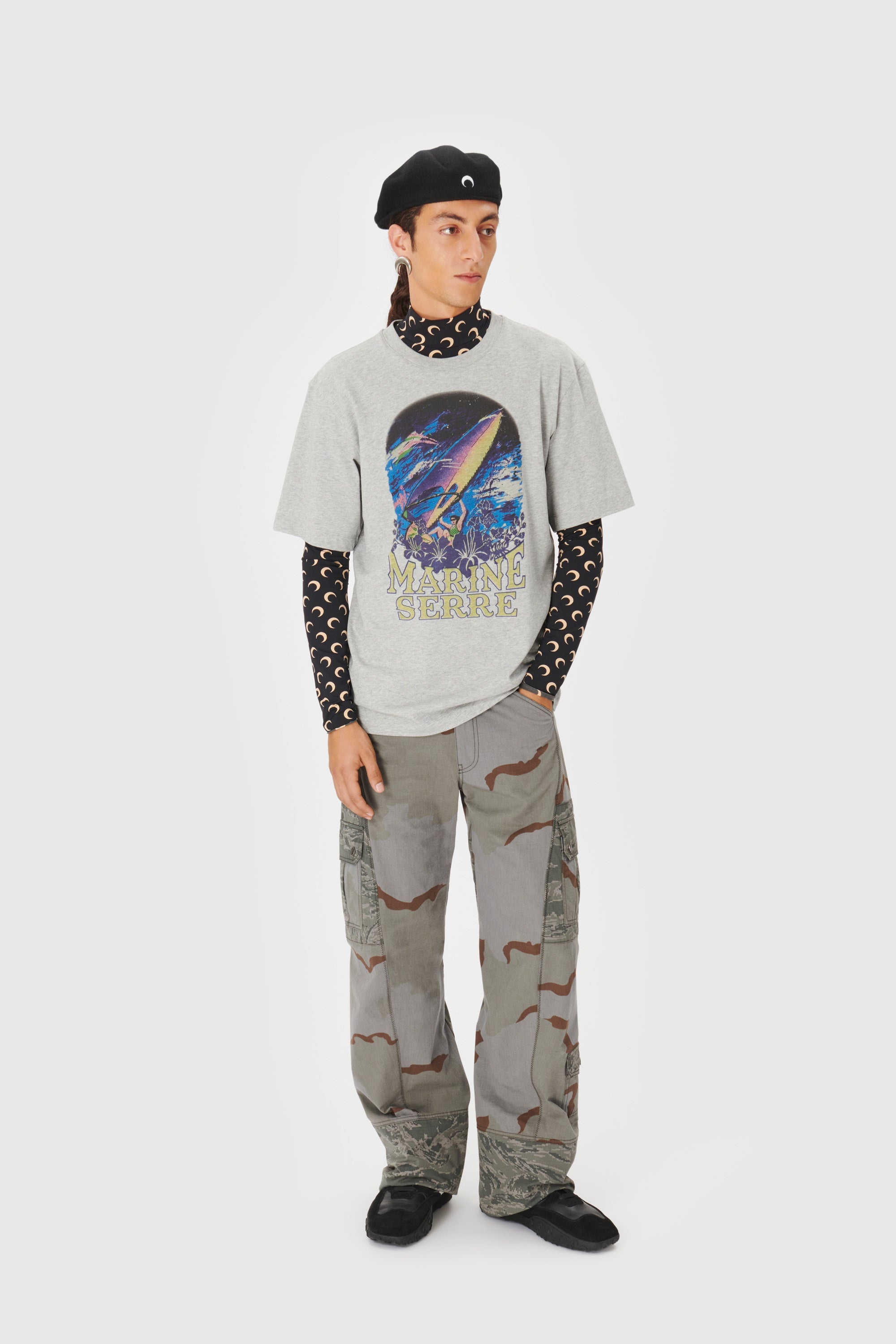 Organic Cotton Printed Crew Neck T-shirt - 2