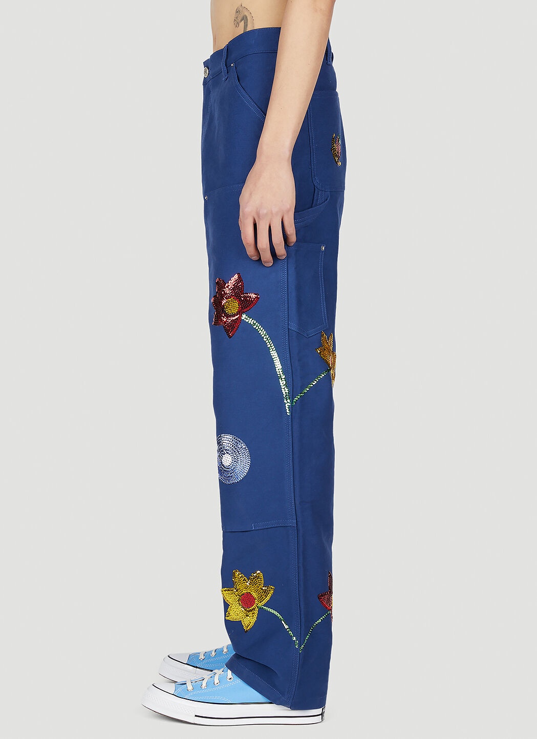 Embroidered Cargo Pants - 3