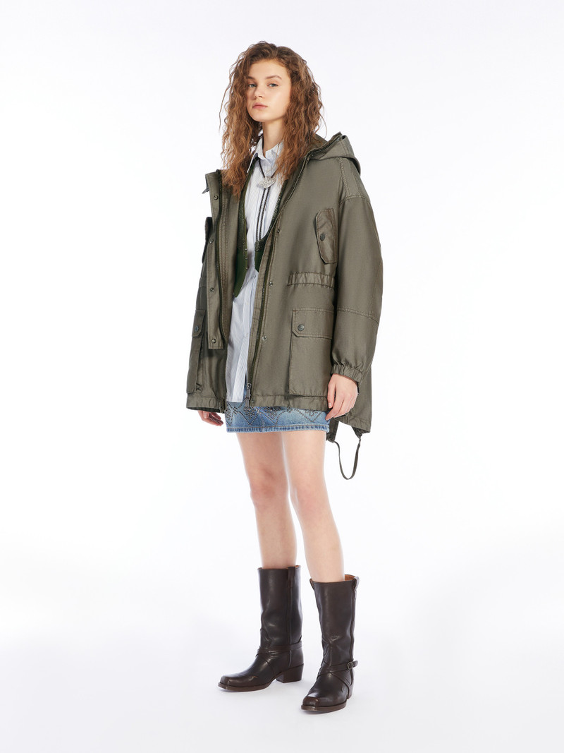WEEKEND Max Mara OLINDA Gabardine and technical fabric parka outlook