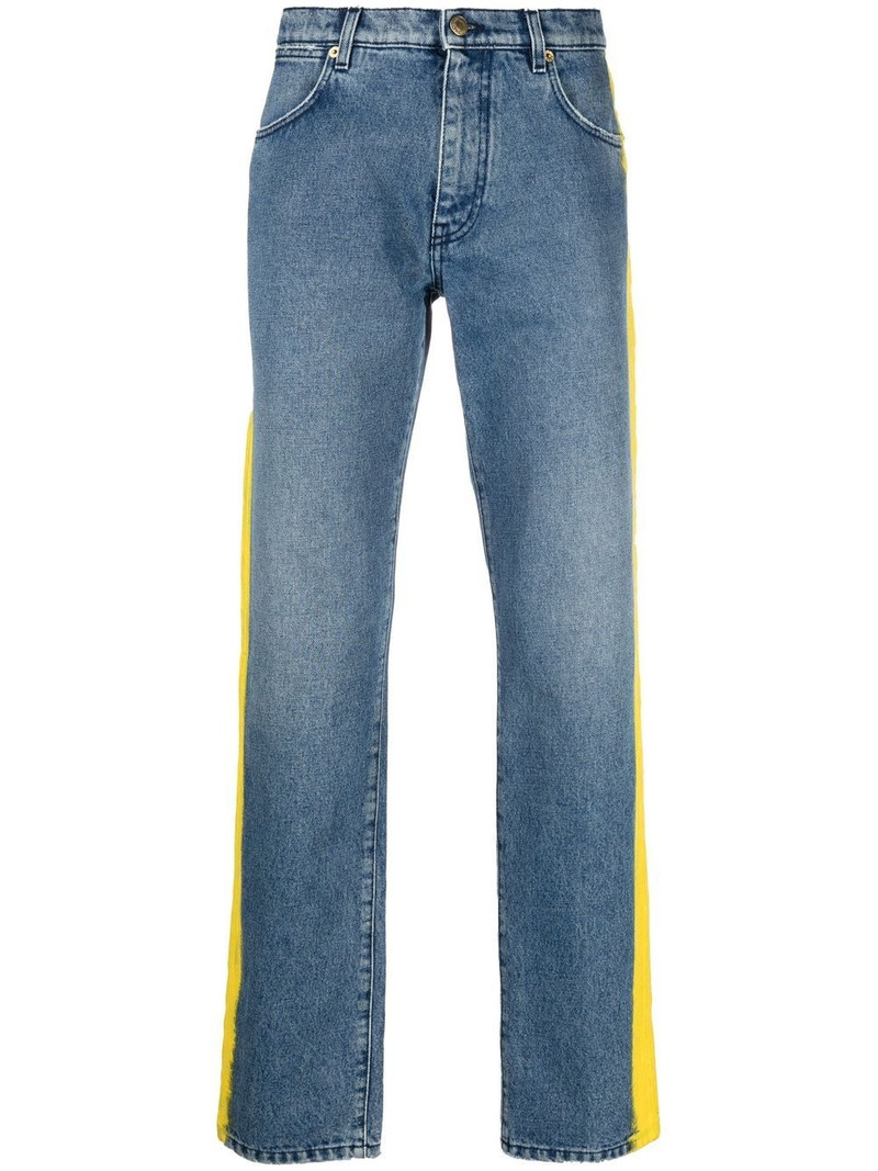 logo-print slim-cut jeans 1