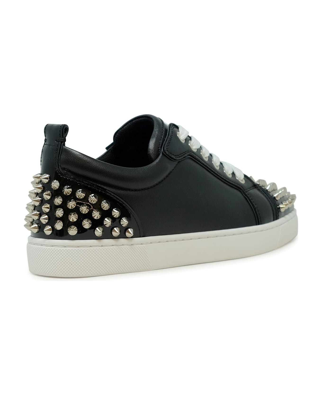 Christian Louboutin Louise Junior Spikes Black Nappa Sneakers - 3
