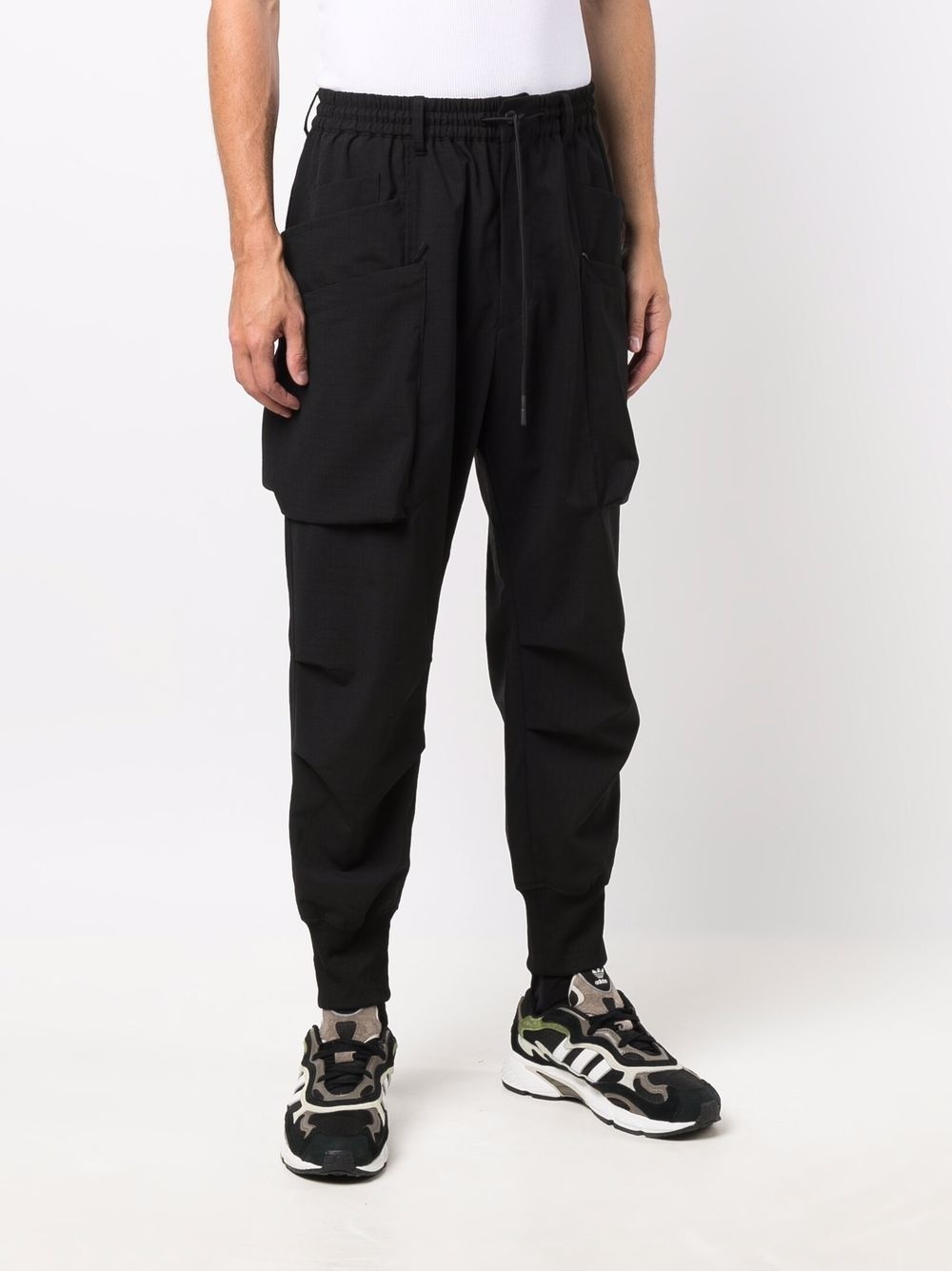 multiple-pocket drawstring-waist track pants - 3