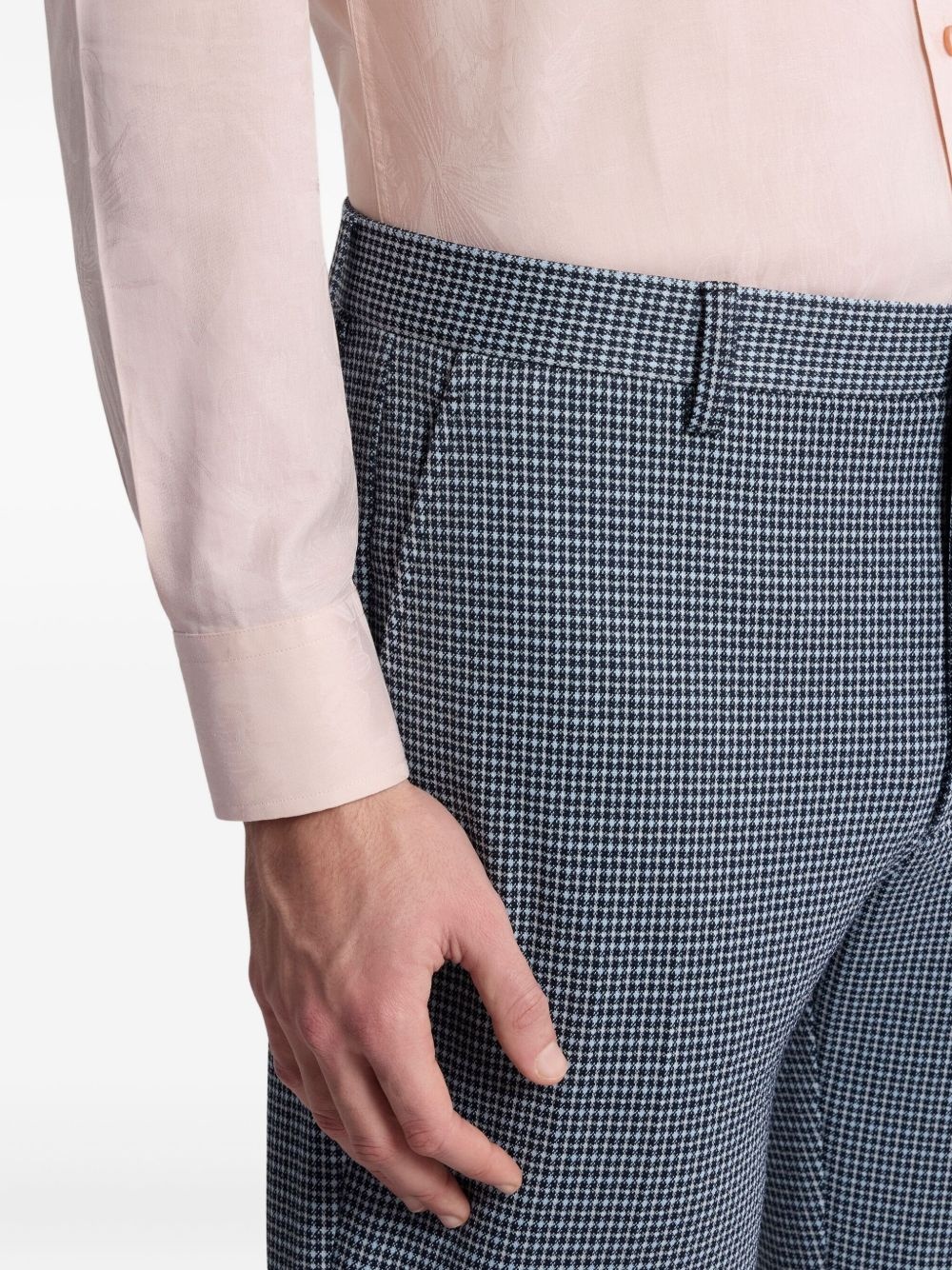 checked tailored trousers - 4