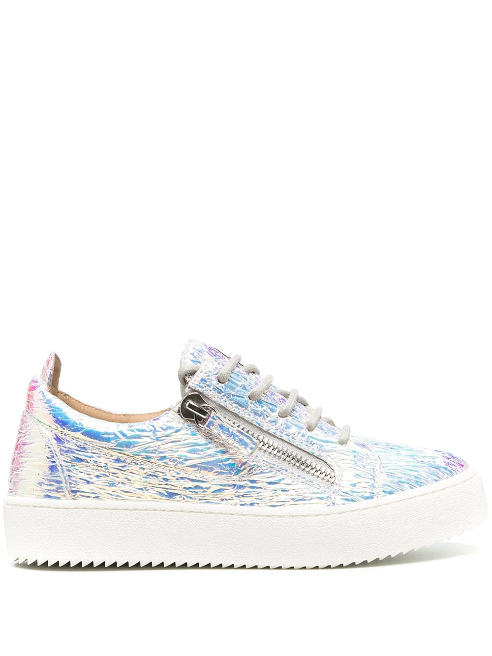 platform holographic effect sneakers - 1