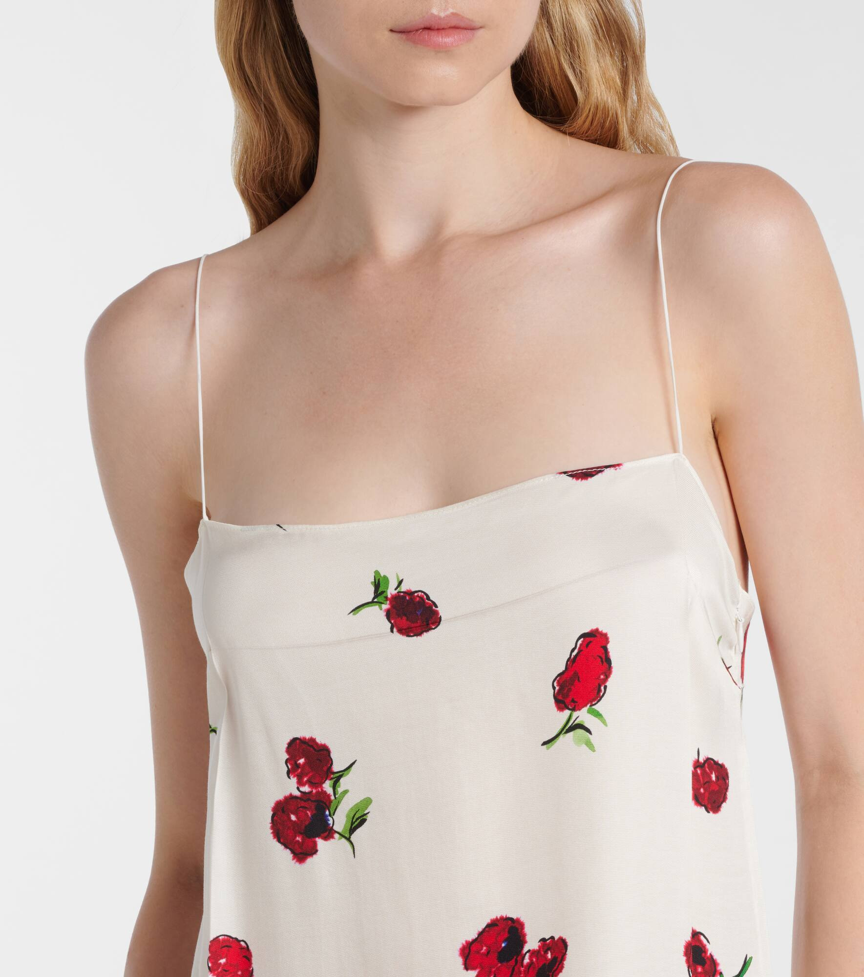 Sicily printed twill slip dress - 4