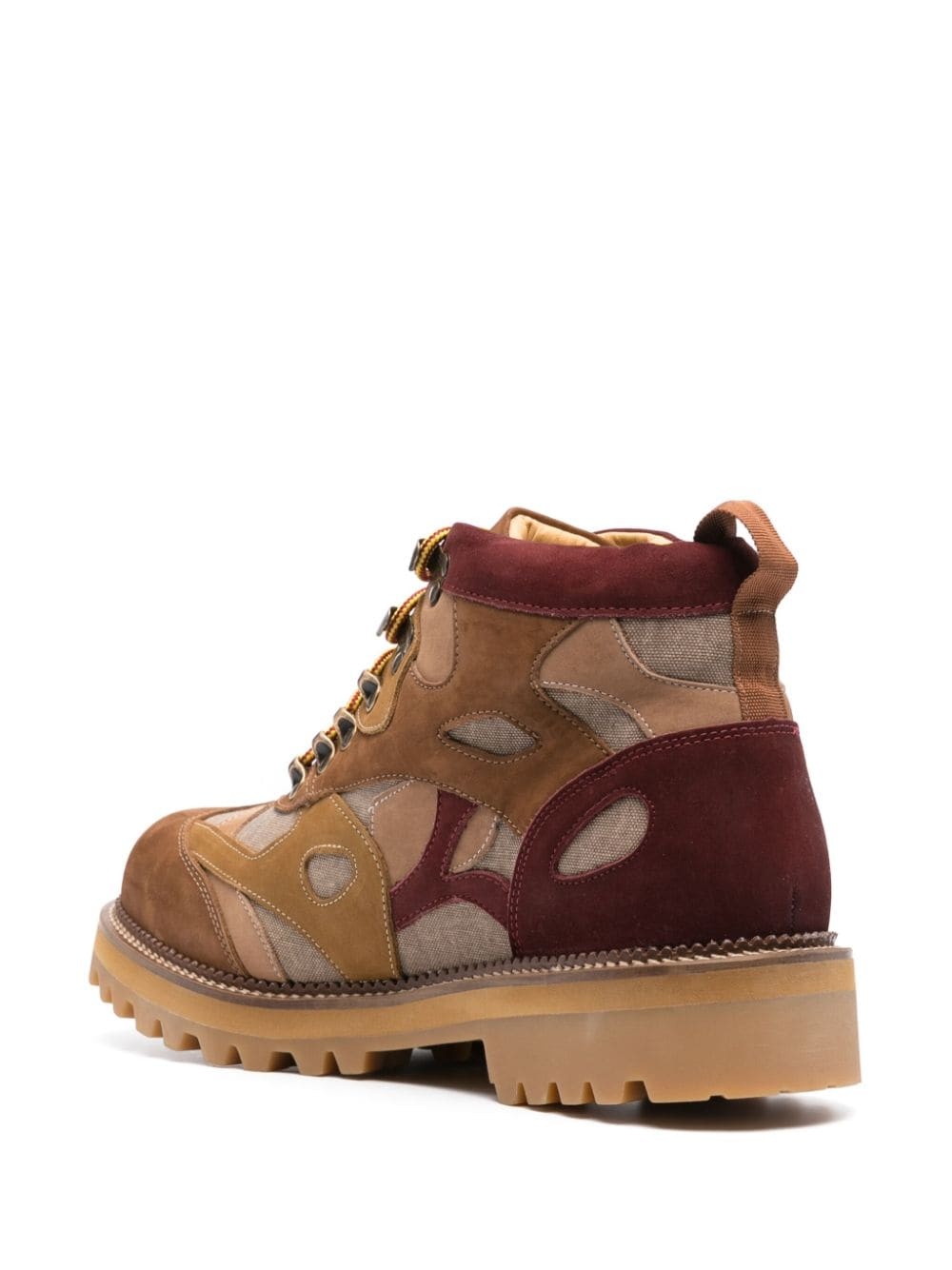 panelled-design leather boots - 3