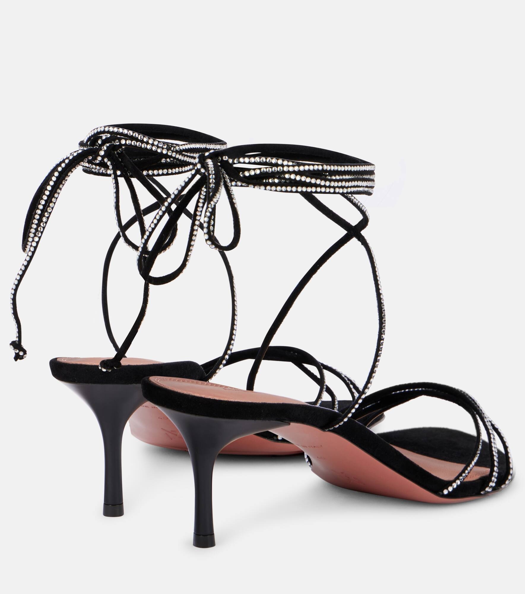 Lori 60 crystal-embellished suede sandals - 2