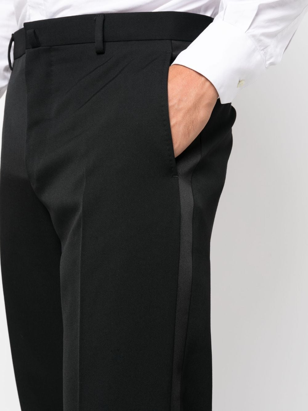 Lanvin Men Tuxedo Cigarette Trousers - 7