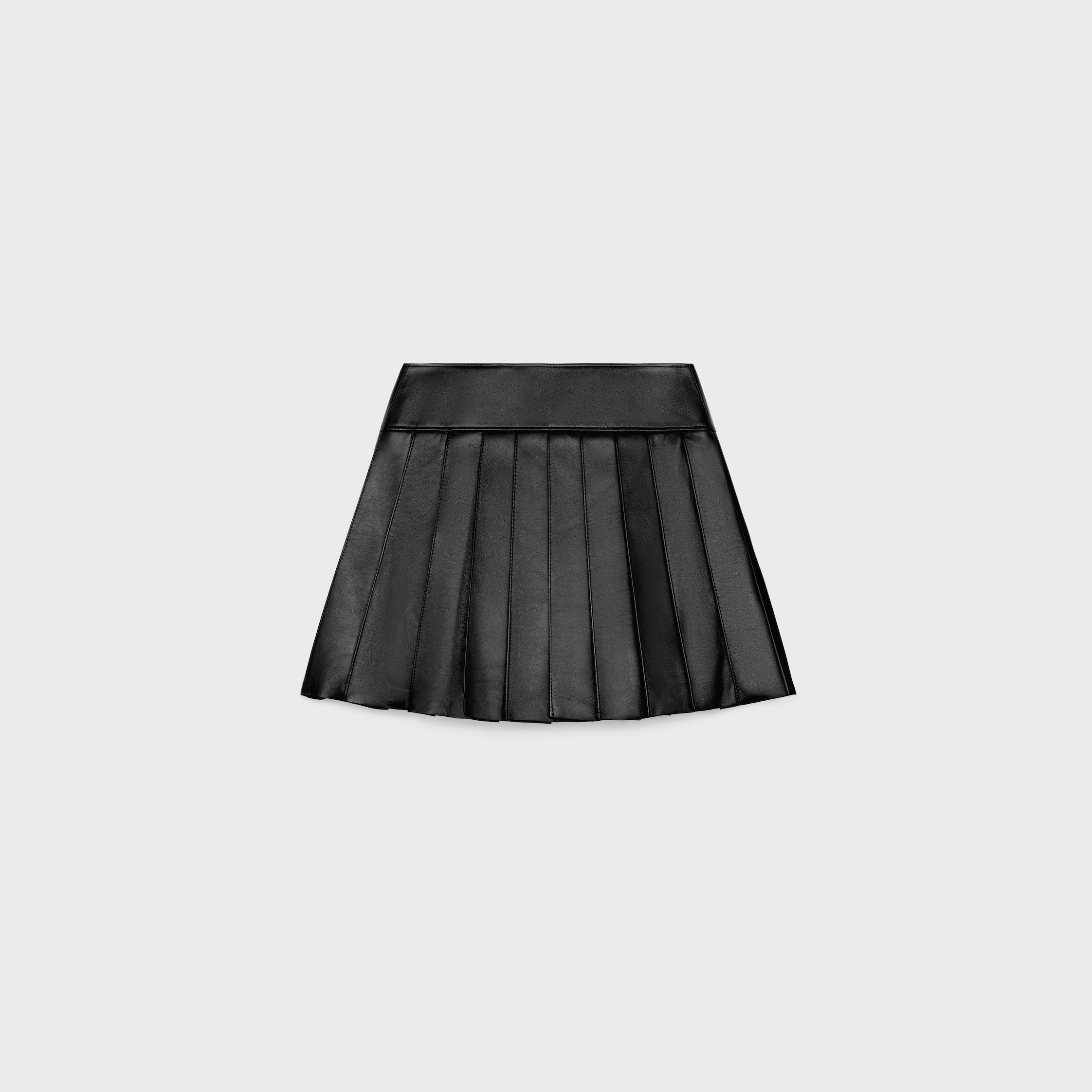 mini kilt skirt in soft lambskin - 2